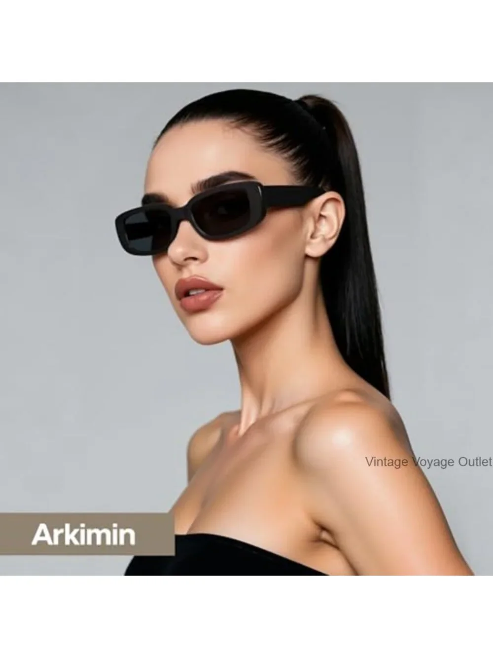 Retro Y2K Rectangle Sunglasses UV400 Protection Womens Mens